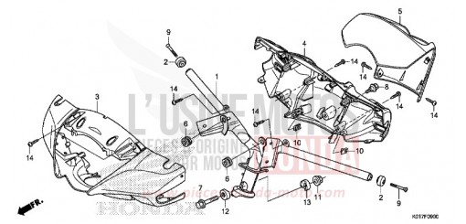 MANETTE DE DIRECTION/REVETEMENT DE GUIDON SH125DD de 2013